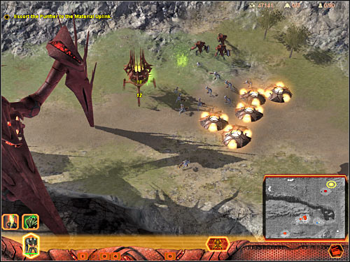 Now you will have to start moving south-east - Mission 4 - part 2 - Hierarchy - Universe at War: Earth Assault - Game Guide and Walkthrough