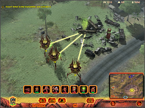 Now you should start equipping your Walkers with new modules - Mission 6 - part 1 - Hierarchy - Universe at War: Earth Assault - Game Guide and Walkthrough