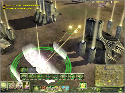 You should notice that allied units have arrived on the map - FINAL MISSION - part 1 - Masari - Universe at War: Earth Assault - Game Guide and Walkthrough