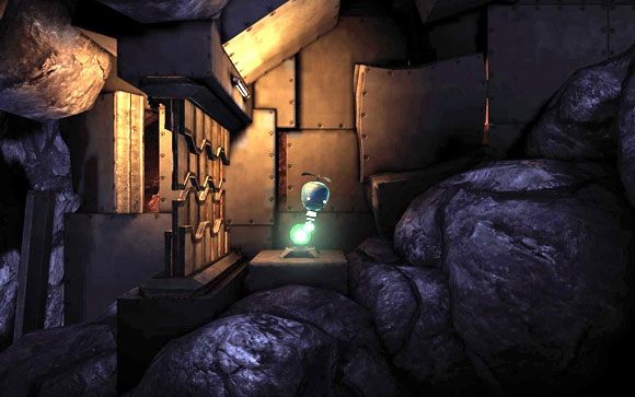 If any of gate pieces blocks you the way, just remove it - Pacemaker part 1: Map - Tunnel 1 - Walkthrough - Unmechanical - Game Guide and Walkthrough