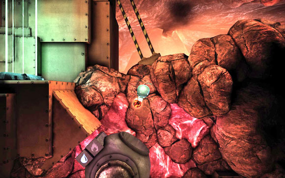 You can do it using the boiler - Mines - Walkthrough - Unmechanical - Game Guide and Walkthrough