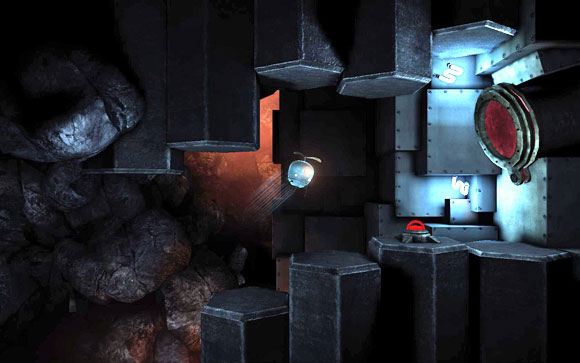 A massive gate [#10] should be opened now, thus allowing you to get to the next location - Pacemaker part 2: Map - Tunnel 3 - Walkthrough - Unmechanical - Game Guide and Walkthrough