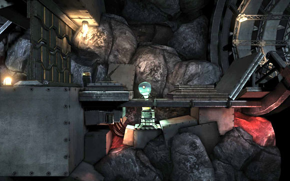 You should reach the place where the failure occurred [#14], but this time from another side of the gate - Factory - Walkthrough - Unmechanical - Game Guide and Walkthrough