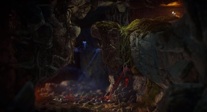 You will have to build two bridges in the cave - Unravel 2: Ashes To Ashes level walkthrough - Unravel 2: Walkthrough - Unravel 2 Game Guide