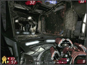 Description: Rocket Launcher is best choice on map [1] - you'll find it in outside corridor (also, check next floor and take Shield Belt - Battle 29-33 - Chapter IV	 - Unreal Tournament III - Game Guide and Walkthrough