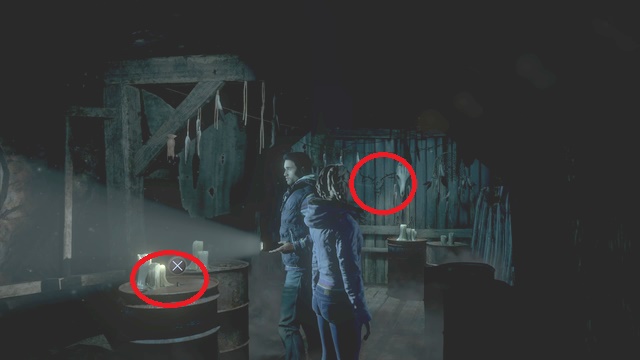 You can find both of the collectibles as Mike, in the mine, after you climb the stairs and examine the recess on the right - Until Dawn: Clues and totems in Episode 2 - Clues and totems - locations - Until Dawn Game Guide & Walkthrough