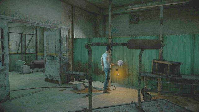 A chair behind the green curtain - Until Dawn: Clues and totems in Episode 5 - Clues and totems - locations - Until Dawn Game Guide & Walkthrough