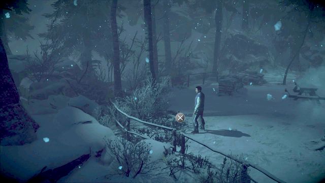 The Totem near the bushes outside - Until Dawn: Clues and totems in Episode 5 - Clues and totems - locations - Until Dawn Game Guide & Walkthrough