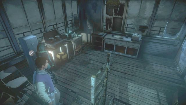 The cupboard in the tower with the poster - Until Dawn: Clues and totems in Episode 6 - Clues and totems - locations - Until Dawn Game Guide & Walkthrough