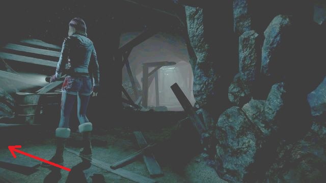 To collect this totem Ashley, after she gets to the mine, needs to examine sounds separating from the group - Until Dawn: Clues and totems in Episode 9 - Clues and totems - locations - Until Dawn Game Guide & Walkthrough