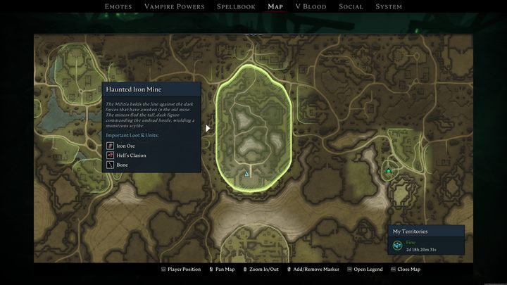 You can recognize iron ore by its characteristic bluish color - V Rising: Smelting ores - Basics - V Rising Guide