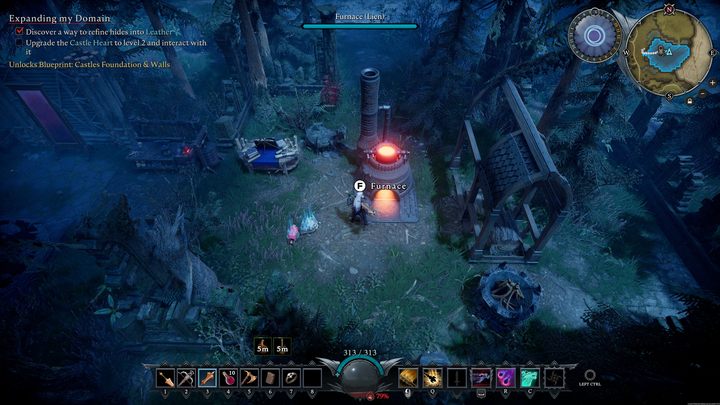 Once placed, approach the structure and interact with it - V Rising: Smelting ores - Basics - V Rising Guide