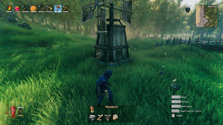 Before you can build a windmill, you will first have to craft an artisan table and thus you will have to defeat one of Valheim's bosses, Moder, to obtain the necessary dragon tears - Valheim: Windmill - Basics - Valheim Guide
