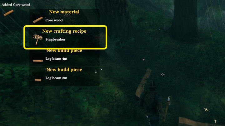 To unlock the Stagbreaker, you will need to go to the Dark Forest area and get Core wood – one of the different types of wood available in Valheim - Valheim: Stagbreaker - how to unlock? - FAQ - Valheim Guide
