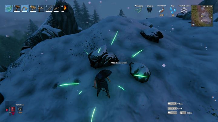 Once you stumble across a deposit, you will need to extract it - Valheim: Obsidian - where to find it? - Raw materials - Valheim Guide