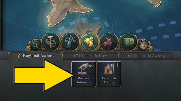 You declare your interests with the Diplomatic Lens - Victoria 3: How to colonize? - FAQ - Victoria 3 Guide