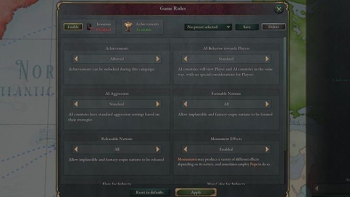 Before starting the game, there are some settings you can modify to adjust gameplay - Victoria 3: Game modes - Basics - Victoria 3 Guide