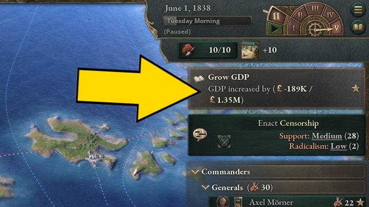 Here you'll find all tasks you must currently finish - Victoria 3: Game interface - Basics - Victoria 3 Guide