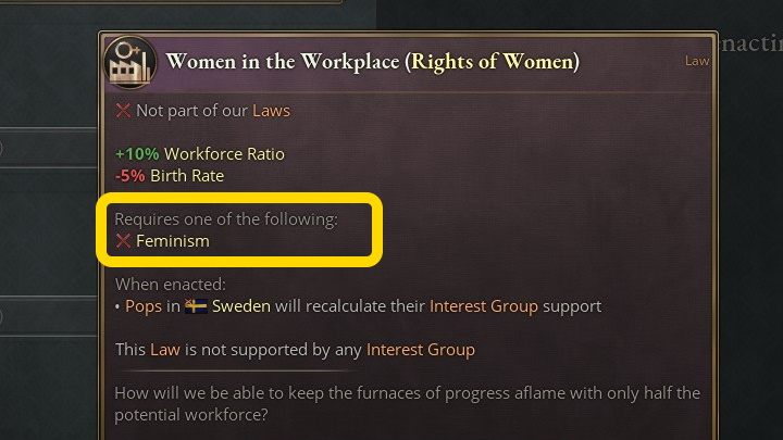 Some laws are unavailable due to the lack of necessary research - Victoria 3: Politics and law - establishing new laws, list - Basics - Victoria 3 Guide