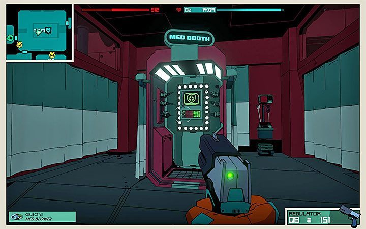 Reach that room and you will find a Med Booth - How to get food and how to heal characters in Void Bastards? - FAQ - Void Bastards Guide and Tips