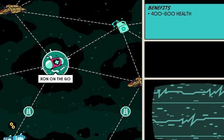 Xon on the Go is one of the healing items that can be found on the nebula map (see the picture above) - How to get food and how to heal characters in Void Bastards? - FAQ - Void Bastards Guide and Tips