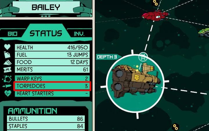 This option is available only when you have torpedoes - How to deal with pirates in Void Bastards? - FAQ - Void Bastards Guide and Tips