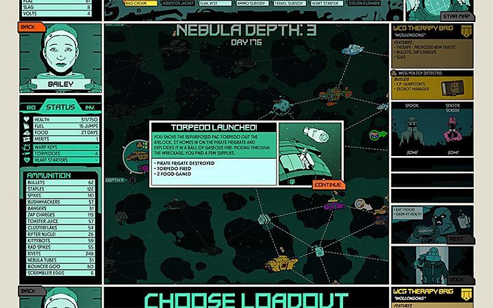 Torpedoes work automatically - you dont have to click anything - How to deal with pirates in Void Bastards? - FAQ - Void Bastards Guide and Tips