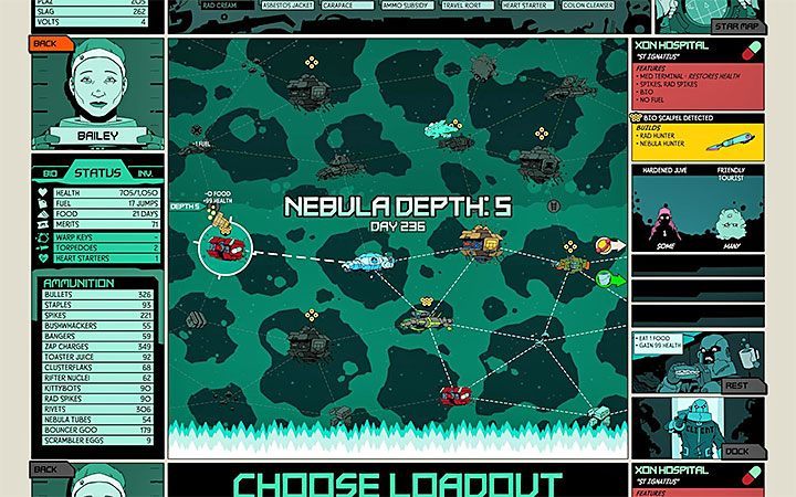 As you play your campaign, you will gradually reach next levels of Nebula Depths - 2, 3, 4 and 5 (the lowest possible level) - Nebula Exploration in Void Bastards - Game basics - Void Bastards Guide and Tips