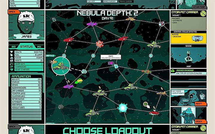 Other flying objects may appear on the map of the nebula and some of them pose a threat to you - Nebula Exploration in Void Bastards - Game basics - Void Bastards Guide and Tips