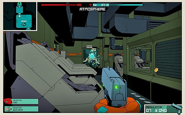 Regulator is the pistol with which you start playing by default - Best weapons and gadgets in Void Bastards - Tables - Void Bastards Guide and Tips