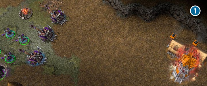 Use the Meat Wagons to destroy enemy guard towers from a safe distance. - Digging up the Dead | Warcraft III Reforged walkthrough - Undead Campaign - Warcraft III Reforged Guide