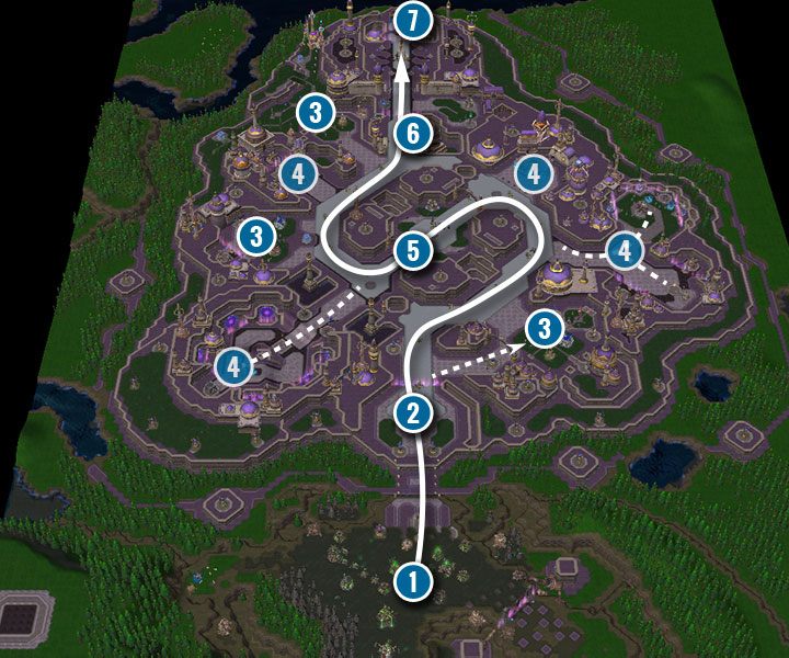 You start the mission at the gates of Dalaran (1) - The Siege of Dalaran | Warcraft III Reforged walkthrough - Undead Campaign - Warcraft III Reforged Guide