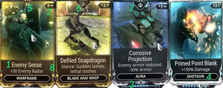 This is where you find the name of the mod - General information | Equipment mods | Warframe - Equipment mods - Warframe Game Guide