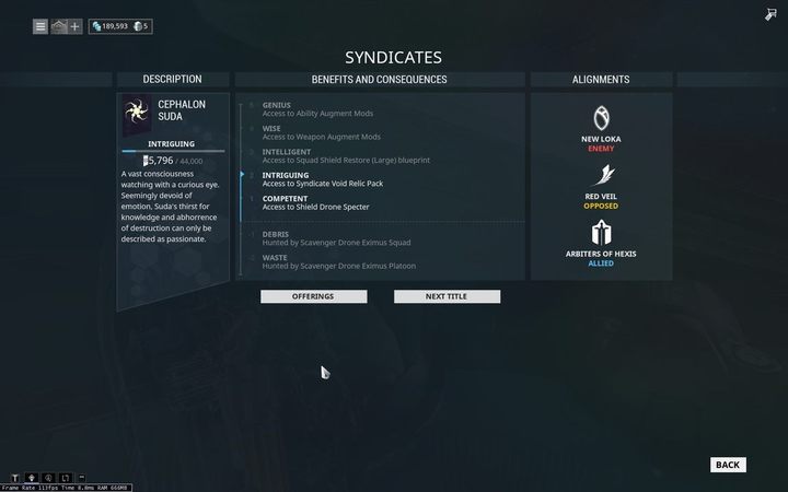 This chapter is dedicated to Cephalon Suda, one of the syndicates found in Warframe - Warframe - Cefalon Suda - Warframe - Syndicates - Warframe Game Guide