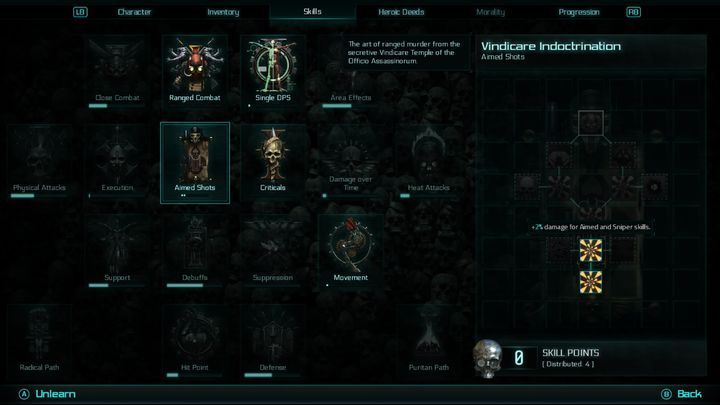 The majority of the passive skill trees is available to all classes - Skills in Warhammer Inquisitor - Martyr - Combat guide - Warhammer Inquisitor - Martyr Game Guide