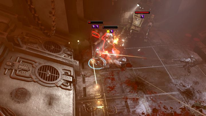The best way to win this fight is to stay in the corridor - The Blood-Soaked Monolith mission walkthrough in Warhammer Inquisitor - Martyr - The Enemy Below - Warhammer Inquisitor - Martyr Game Guide