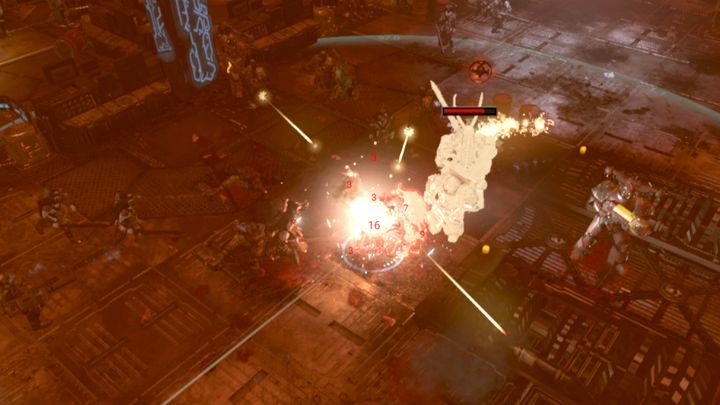 The fight with the Dark Apostle. - The Blood-Soaked Monolith mission walkthrough in Warhammer Inquisitor - Martyr - The Enemy Below - Warhammer Inquisitor - Martyr Game Guide