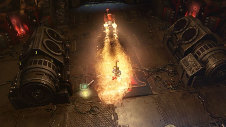 One of the turrets. - Purge the Machine mission walkthrough in Warhammer Inquisitor - Martyr - Machine Spirit - Warhammer Inquisitor - Martyr Game Guide