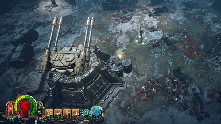 Activated mortar. - Attack on the Mining Platform walkthrough in Warhammer Inquisitor - Martyr - Aethon - Warhammer Inquisitor - Martyr Game Guide