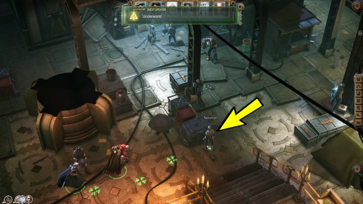 Now, talk to Servitor who is standing next to First Mate Daggen - Rogue Trader: How to complete Underworld quest? - Quests - WH40K: Rogue Trader Guide