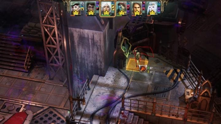 If possible, try to quickly eliminate the sniper that is placed near the stairs - Rogue Trader: How to beat Chaos Marine Aurora? - Bosses - WH40K: Rogue Trader Guide