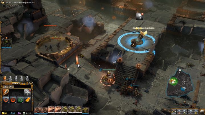 Capture the resource point and construct generators there. - Mission 2 - Destined for Greater Fings - Campaign Walkthrough - Warhammer 40,000: Dawn of War III Game Guide