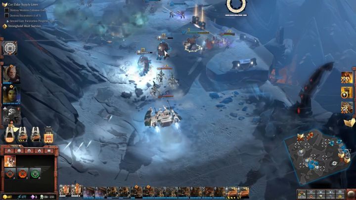 Part of the enemy fortifications that must be destroyed. - Mission 14 - In the Company of Friends - Dawn of War 3 Walkthrough - Campaign Walkthrough - Warhammer 40,000: Dawn of War III Game Guide
