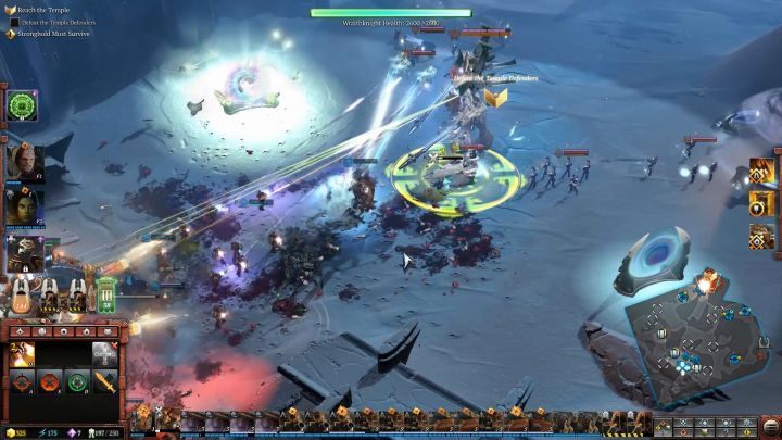 Solarias projectiles must drain the majority of Wraithknights health points. - Mission 14 - In the Company of Friends - Dawn of War 3 Walkthrough - Campaign Walkthrough - Warhammer 40,000: Dawn of War III Game Guide