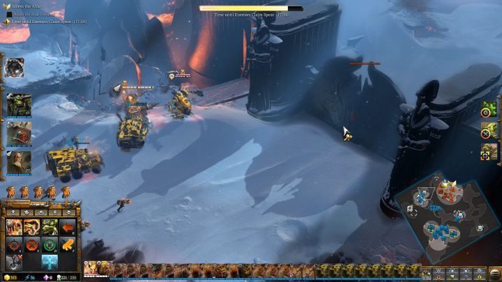 The entrance to the altar is blocked by a closed gate, which you will destroy with a Rokkit Fist. - Mission 15 - A Clash of Leviatans - Dawn of War 3 Walkthrough - Campaign Walkthrough - Warhammer 40,000: Dawn of War III Game Guide