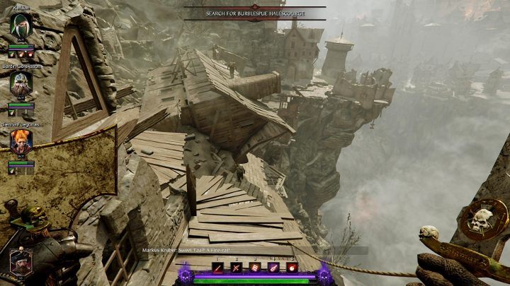 The first grimoire in Halescourge can be found in the part of the mission where the building presented in the picture above starts to collapse - Grimoires in Act I | Warhammer Vermintide 2 - Grimoires - Warhammer Vermintide 2 Game Guide