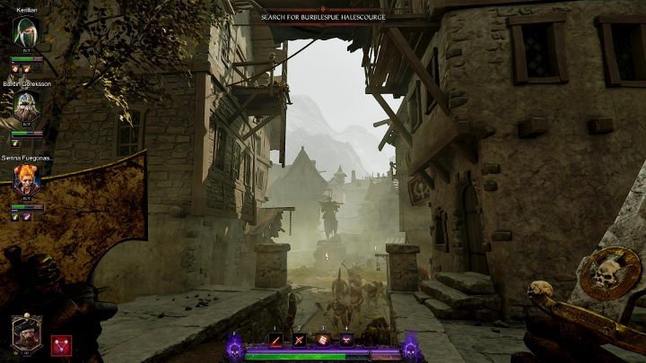 The second grimoire is in Stoltzhammer Weg - you reach the place with a monument and platform with a ladder - Grimoires in Act I | Warhammer Vermintide 2 - Grimoires - Warhammer Vermintide 2 Game Guide