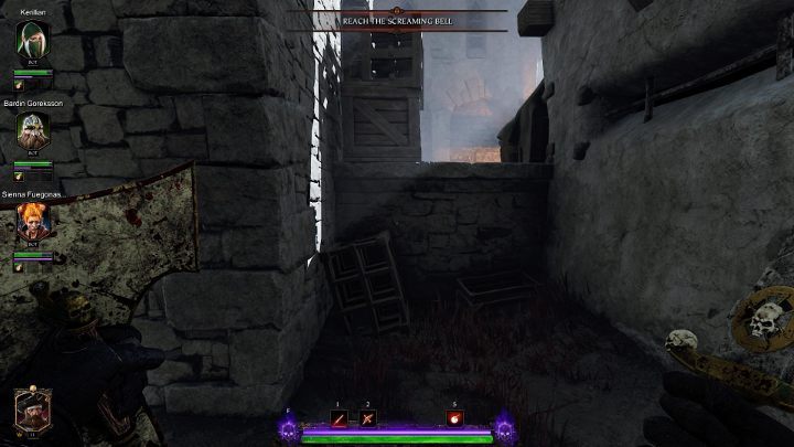 Jump on the crates and then on the wall - Grimoires in Act II | Warhammer Vermintide 2 - Grimoires - Warhammer Vermintide 2 Game Guide
