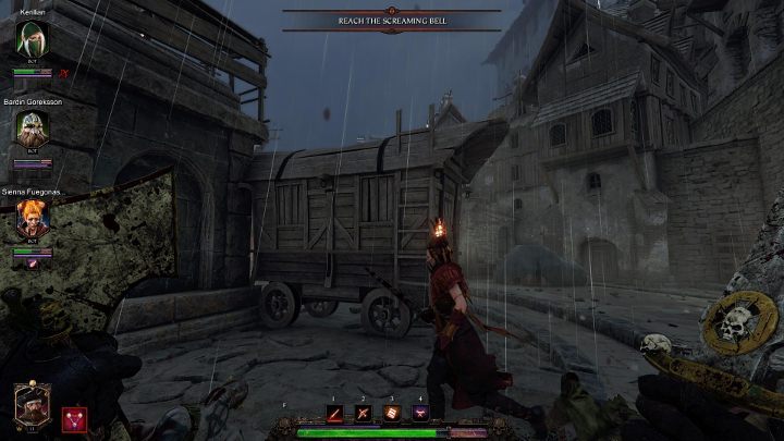 A cart is standing next to the monument - use the ladder to get on top of it - Grimoires in Act II | Warhammer Vermintide 2 - Grimoires - Warhammer Vermintide 2 Game Guide