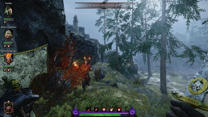 The first grimoire in Fort Brachsenbrucke can be found shortly after crossing the bridge made out of a fallen tree - Grimoires in Act II | Warhammer Vermintide 2 - Grimoires - Warhammer Vermintide 2 Game Guide